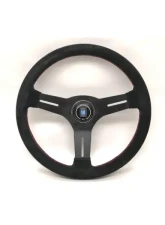 Nardi 330mm Competition Steering Wheel Black Suede/Red Cross-Stitching/Black Anodized Spokes/Horn Button w/ Nardi Logo                                     - 6070.33.2094 - Image 4