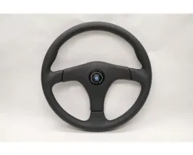 Nardi 365mm Gara Steering Wheel Black Leather/Black Leather Center Pad