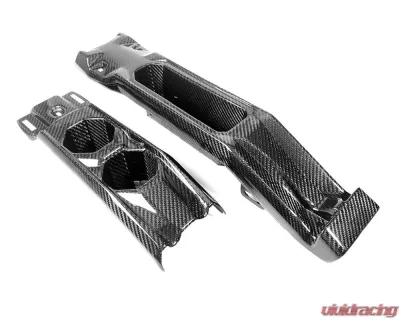 FourweRx Carbon Fiber Rear Console w/ Cup Holders Can-Am Maverick X3 Max - X3-CF-MAXRC