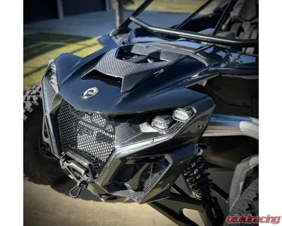 FourWerx Carbon Center Hood Sr Style Can-Am Maverick R 2024 - MAV-R-HDSR