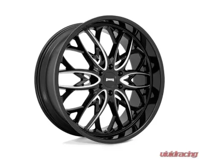 DUB 1PC S263 OG Wheel 22x9.5 6x5.5 25mm Gloss Black Milled - S263229584+25