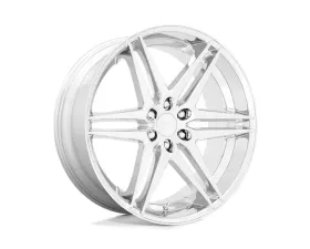 DUB 1PC S265 Ditry Dog Wheel 24x10 6x5.5 25mm Chrome