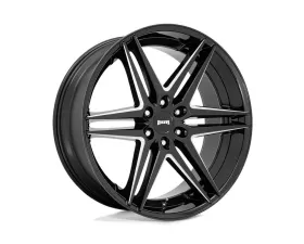 DUB 1PC S267 Ditry Dog Wheel 24x10 6x5.5 25mm Glossy Black Milled