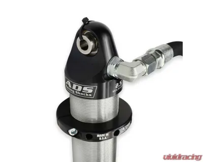 2.5 in. x 12 in. Stroke Coil-over Race Shock with Remote Reservoir 90 Deg Hose w/ Compression Adjustment ADS Race Coilover Shock - 250-COS14-0A9