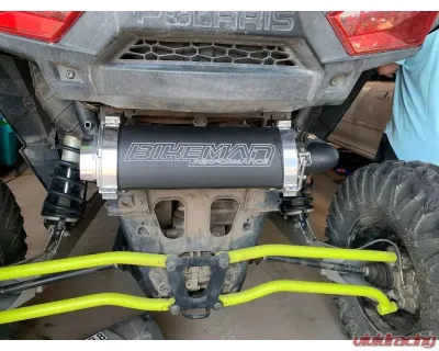 Bikeman Performance Big Mo Slip-On Exhaust Bare Stainless Polaris RZR XP Turbo | Turbo S | S4 2016-2022 - 17-318-SS