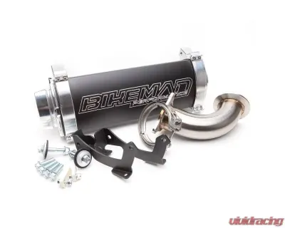 Bikeman Performance Big Mo Slip-On Exhaust Bare Stainless Polaris RZR RS1 2018+ - 17-320-SS