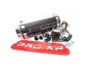 Bikeman Performance Big Mo Slip-On Exhaust Bare Stainless w/ Black Plate Polaris RZR Pro XP | XP 4 | Turbo R | R4 2020+