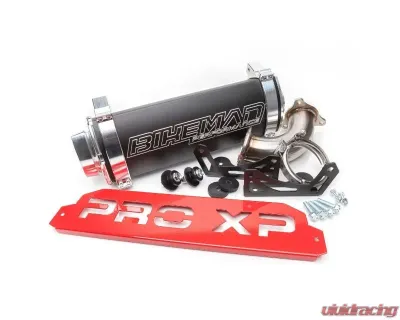 Bikeman Performance Big Mo Slip-On Exhaust Ceramic Black w/ Black Plate Polaris RZR Pro XP | XP 4 | Turbo  R | R4 2020+ - 17-324-SB