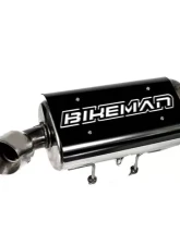 Bikeman Performance Single Barrel Slip On Exhaust Black w/ White Letter Polaris General | General XP 2016-2024                                     - 17-326 - Image 6