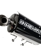 Bikeman Performance Single Barrel Slip On Exhaust Black w/ White Letter Polaris General | General XP 2016-2024                                     - 17-326 - Image 3