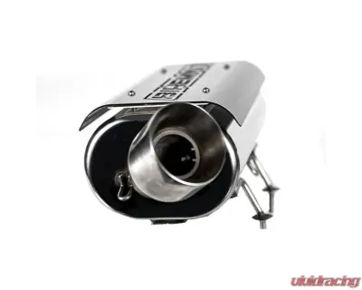 Bikeman Performance Single Barrel Slip On Exhaust Black w/ White Letter Polaris General | General XP 2016-2024 - 17-326