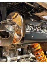 Bikeman Performance Single Barrel Slip On Exhaust Black w/ White Letter Polaris General | General XP 2016-2024                                     - 17-326 - Image 5