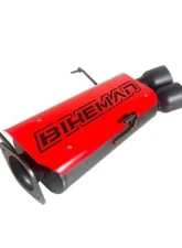 Bikeman Performance Bare Stainless Double Barrel Slip-On Exhaust Red w/ White Letter Polaris RZR Pro R | R4 2022-2024                                     - 17-327-R - Image 3