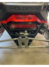 Bikeman Performance Bare Stainless Double Barrel Slip-On Exhaust Red w/ White Letter Polaris RZR Pro R | R4 2022-2024                                     - 17-327-R - Image 6