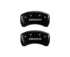 MGP Caliper Covers Rear Set of 2 Black Finish | Silver BOSS Rear Only