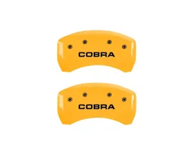 MGP Caliper Covers Rear Set of 2 Yellow Finish | Black COBRA