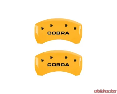 MGP Caliper Covers Rear Set of 2 Yellow Finish | Black COBRA - 10010RCOBYL