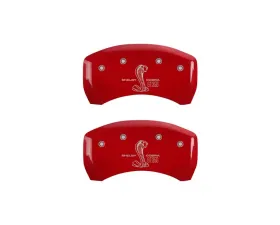 MGP Caliper Covers Rear Set of 2 Red Finish | Silver GT350 Shelby Rear Only