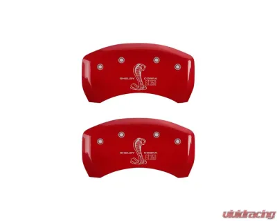 MGP Caliper Covers Rear Set of 2 Red Finish | Silver GT350 Shelby Rear Only - 10010RGT3RD