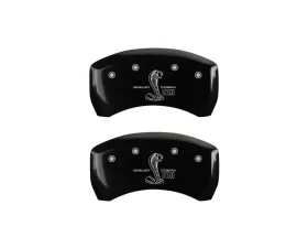 MGP Caliper Covers Rear Set of 2 Black Finish | Silver GT500 Shelby Rear Only