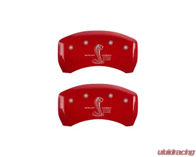 MGP Caliper Covers Rear Set of 2 Red Finish | Silver GT500 Shelby Rear Only - 10010RGT5RD