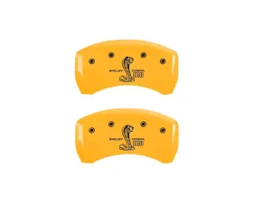MGP Caliper Covers Rear Set of 2 Yellow Finish | Black GT500 Shelby Rear Only