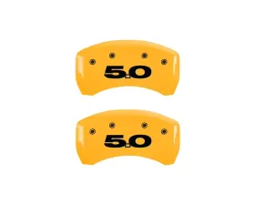 MGP Caliper Covers Rear Set of 2 Yellow Finish | Black Mustang | 5.0 2011