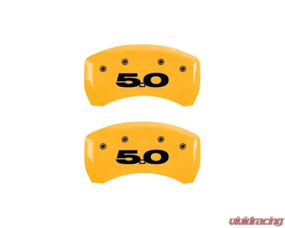 MGP Caliper Covers Rear Set of 2 Yellow Finish | Black Mustang | 5.0 2011 - 10010RM50YL
