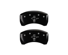 MGP Caliper Covers Rear Set of 2 Black Finish | Silver Mustang | Bar & Pony S197