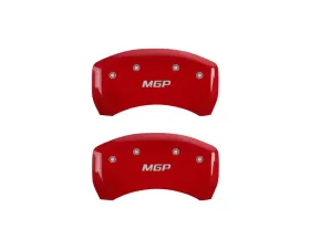 MGP Caliper Covers Rear Set of 2 Red Finish | Silver MGP
