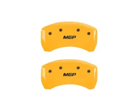MGP Caliper Covers Rear Set of 2 Yellow Finish | Black MGP