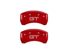 MGP Caliper Covers Rear Set of 2 Red Finish | Silver Mustang | GT