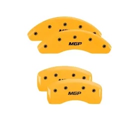 MGP Caliper Covers Set of 4 Yellow Finish | Black MGP Ford Fusion 2006-2012