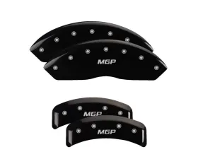 MGP Caliper Covers Set of 4 Black Finish for Ford Mustang 1999-2004, T-6061 Aluminum