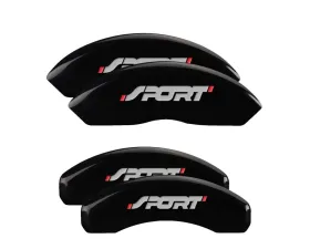 MGP Caliper Covers Set of 4 Black Finish for Ford Edge 2011-2014, Silver Sport Bold