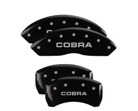 MGP Caliper Covers Set of 4 Black Finish | Silver COBRA Ford Mustang 2005-2009