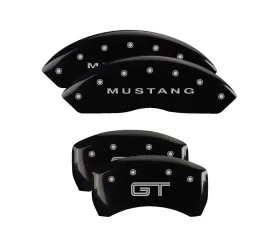 MGP Caliper Covers Set of 4 Black Finish for 2005-2009 Ford Mustang GT S197