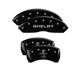 MGP Caliper Covers Set of 4 Black Finish for Ford Mustang 2010-2014 with Shelby Engraving