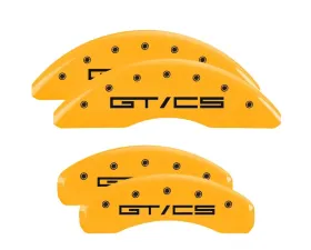 MGP Caliper Covers Set of 4 Yellow Finish | Black Mustang GT|CS Ford