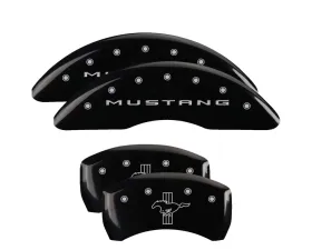 MGP Caliper Covers Set of 4 Black Finish | Silver Mustang | Bar & Pony 2015 Ford