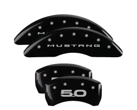 MGP Caliper Covers Set of 4 Black Finish | Silver Mustang | 5.0 2015 Ford