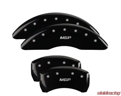 MGP Caliper Covers Set of 4 Black Finish | Silver MGP Ford - 10201SMGPBK