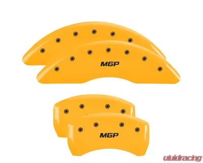 MGP Caliper Covers Set of 4 Yellow Finish | Black MGP Ford - 10201SMGPYL