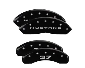 MGP Caliper Covers Set of 4 Black Finish | Silver Mustang 2015-2022 | 3.7 Ford