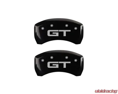 MGP Caliper Covers Rear Set of 2 Black Finish | Silver Mustang | GT 2015-2022 Ford Mustang EcoBoost 2015-2022 - 10203R2MGBK
