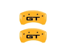 MGP Caliper Covers Rear Set of 2 Yellow Finish | Black Mustang | GT 2015-2022 Ford Mustang EcoBoost 2015-2022