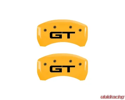 MGP Caliper Covers Rear Set of 2 Yellow Finish | Black Mustang | GT 2015-2022 Ford Mustang EcoBoost 2015-2022 - 10203R2MGYL