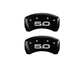 MGP Caliper Covers Rear Set of 2 Black Finish | Silver Mustang | 5.0 2015-2022 Ford Mustang EcoBoost 2015-2022