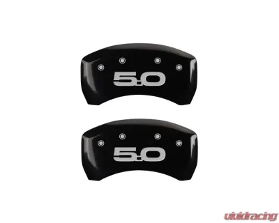 MGP Caliper Covers Rear Set of 2 Black Finish | Silver Mustang | 5.0 2015-2022 Ford Mustang EcoBoost 2015-2022 - 10203RM52BK