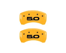 MGP Caliper Covers Rear Set of 2 Yellow Finish | Black Mustang | 5.0 2015-2022 Ford Mustang EcoBoost 2015-2022